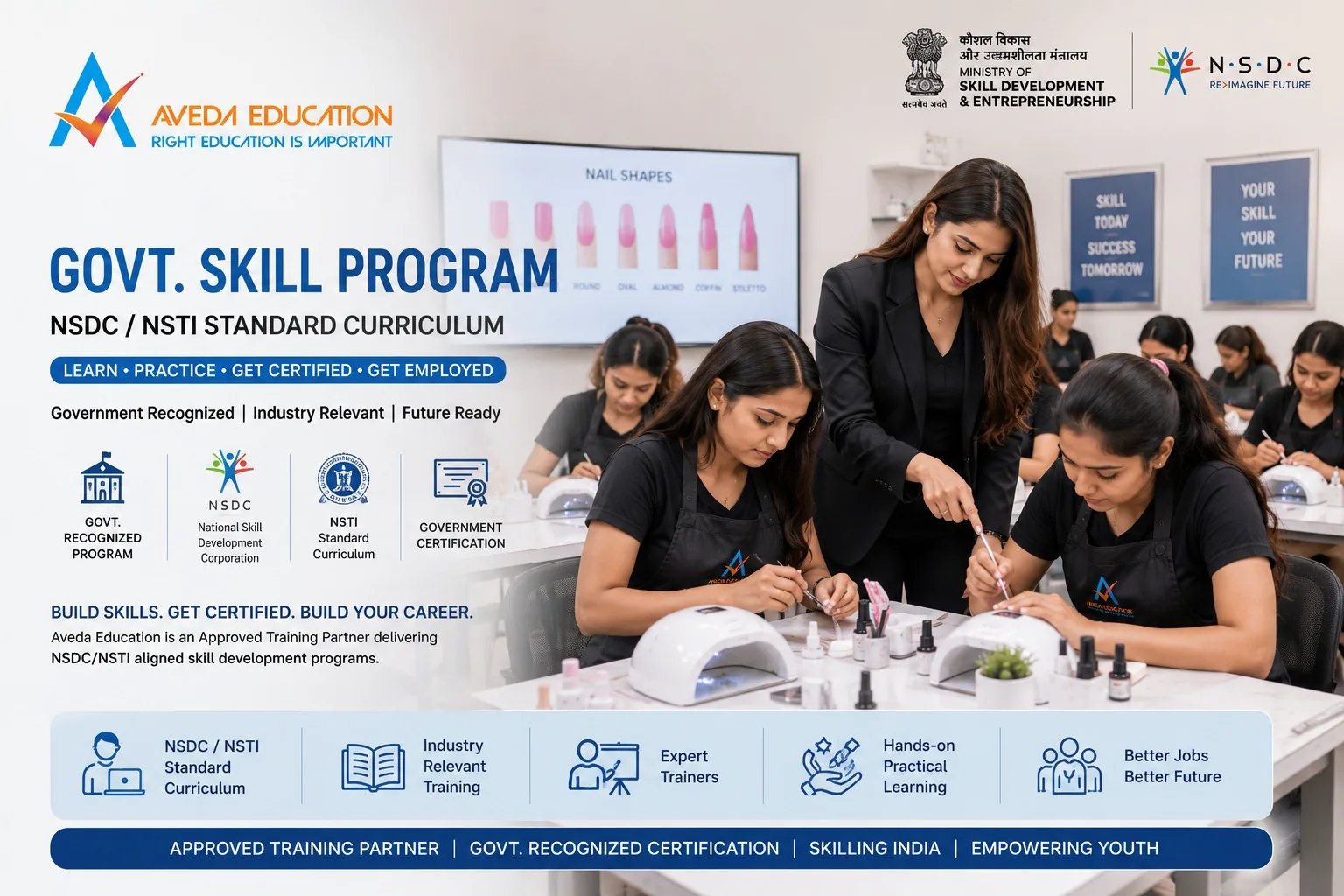 Govt. Skill Program nail training